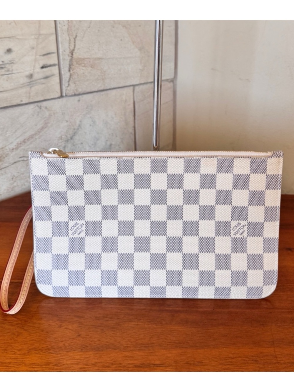 🤍GORGEOUS 🤍LOUIS VUITON DAMIER AZUR POCHETTE NAUTICAL EDITION - Picture 2 of 13